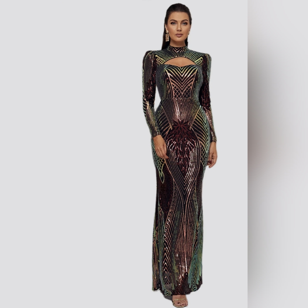 Full-Length Sequin Dress